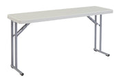 NPS® 18" x 60" Heavy Duty Seminar Folding Table, Surface Color: Speckled Grey, Frame Color: Grey