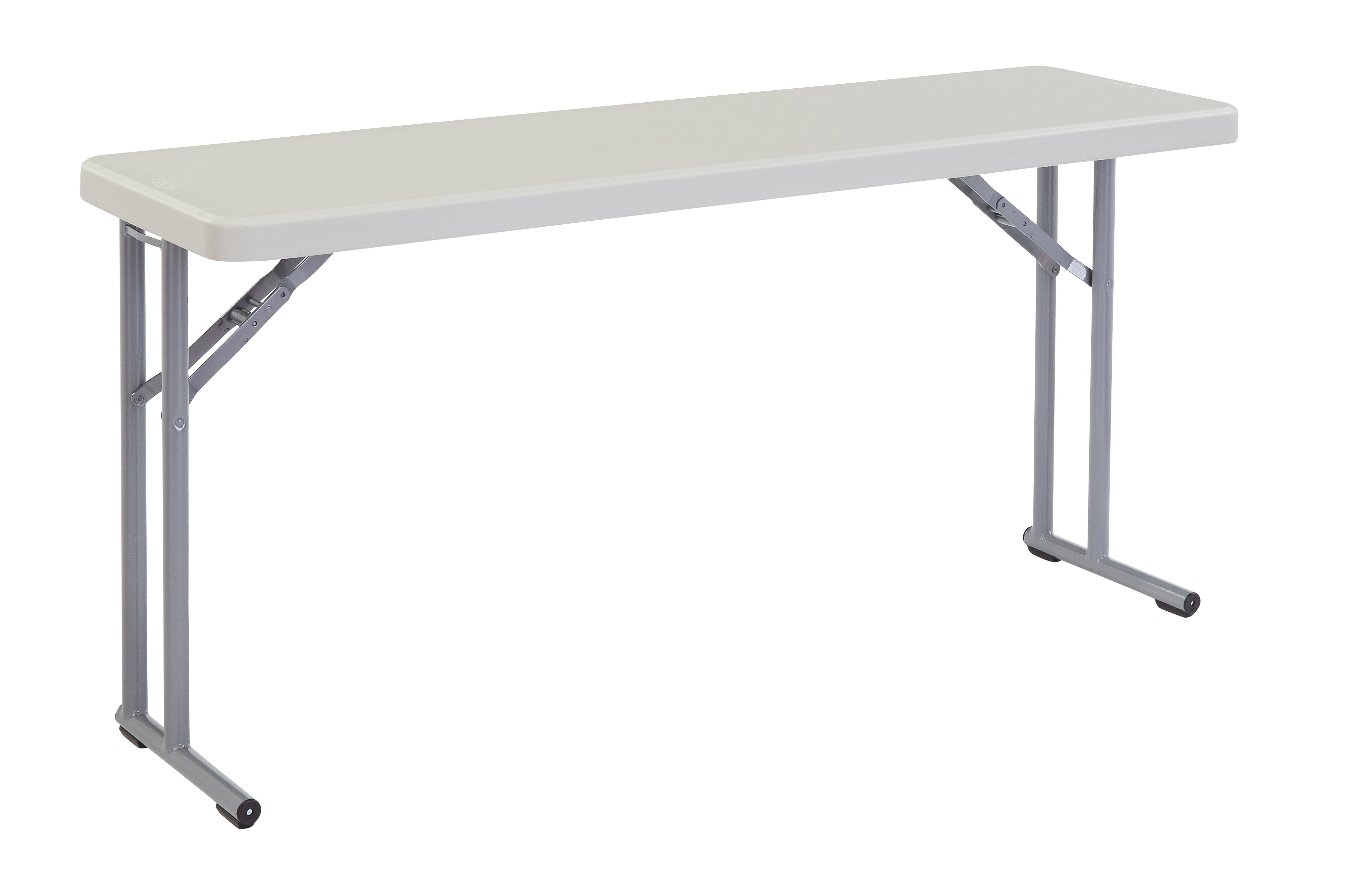NPS® 18" x 60" Heavy Duty Seminar Folding Table, Surface Color: Speckled Grey, Frame Color: Grey