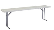 NPS® 18" x 96" Heavy Duty Seminar Folding Table, Surface Color: Speckled Grey, Frame Color: Grey
