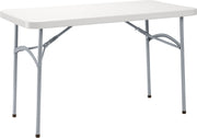 NPS® 24" x 48" Heavy Duty Folding Table, Surface Color: Speckled Grey, Frame Color: Grey