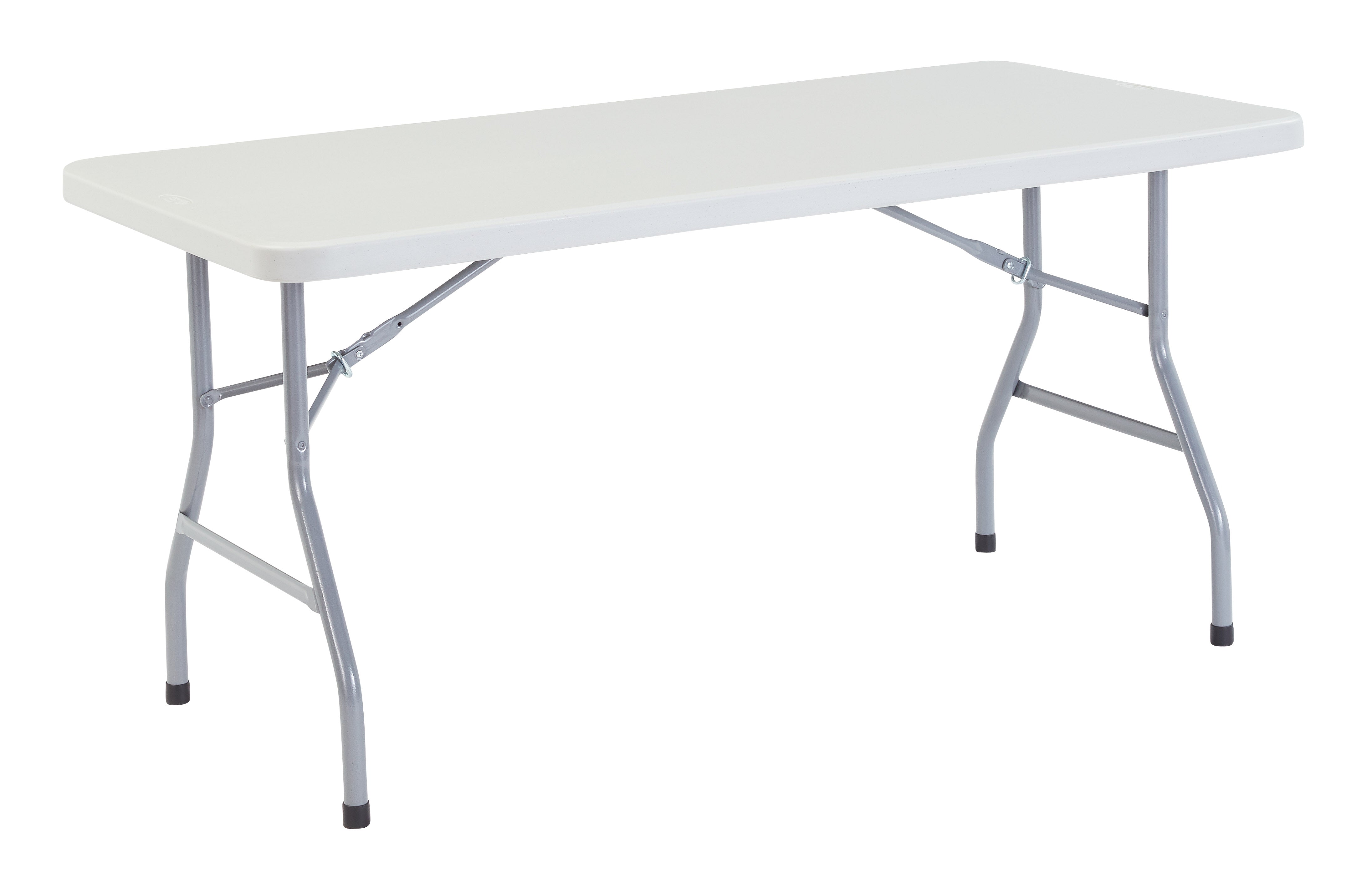 NPS® 30" x 60" Heavy Duty Folding Table, Surface Color: Speckled Gray, Frame Color: Grey
