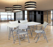 NPS® 30" x 60" Heavy Duty Folding Table, Surface Color: Speckled Gray, Frame Color: Grey