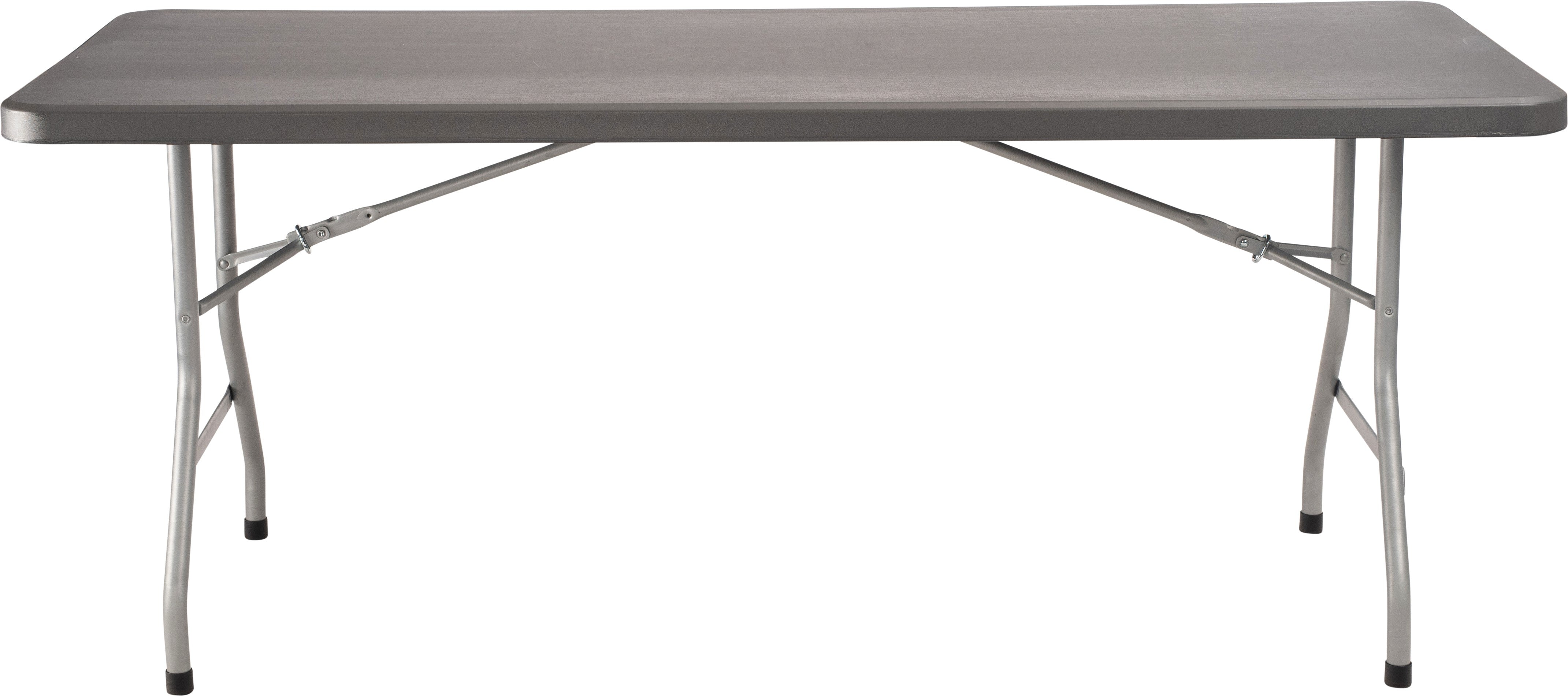 NPS® 30" x 72" Heavy Duty Folding Table, Surface Color: Charcoal Slate, Frame Color: Silver