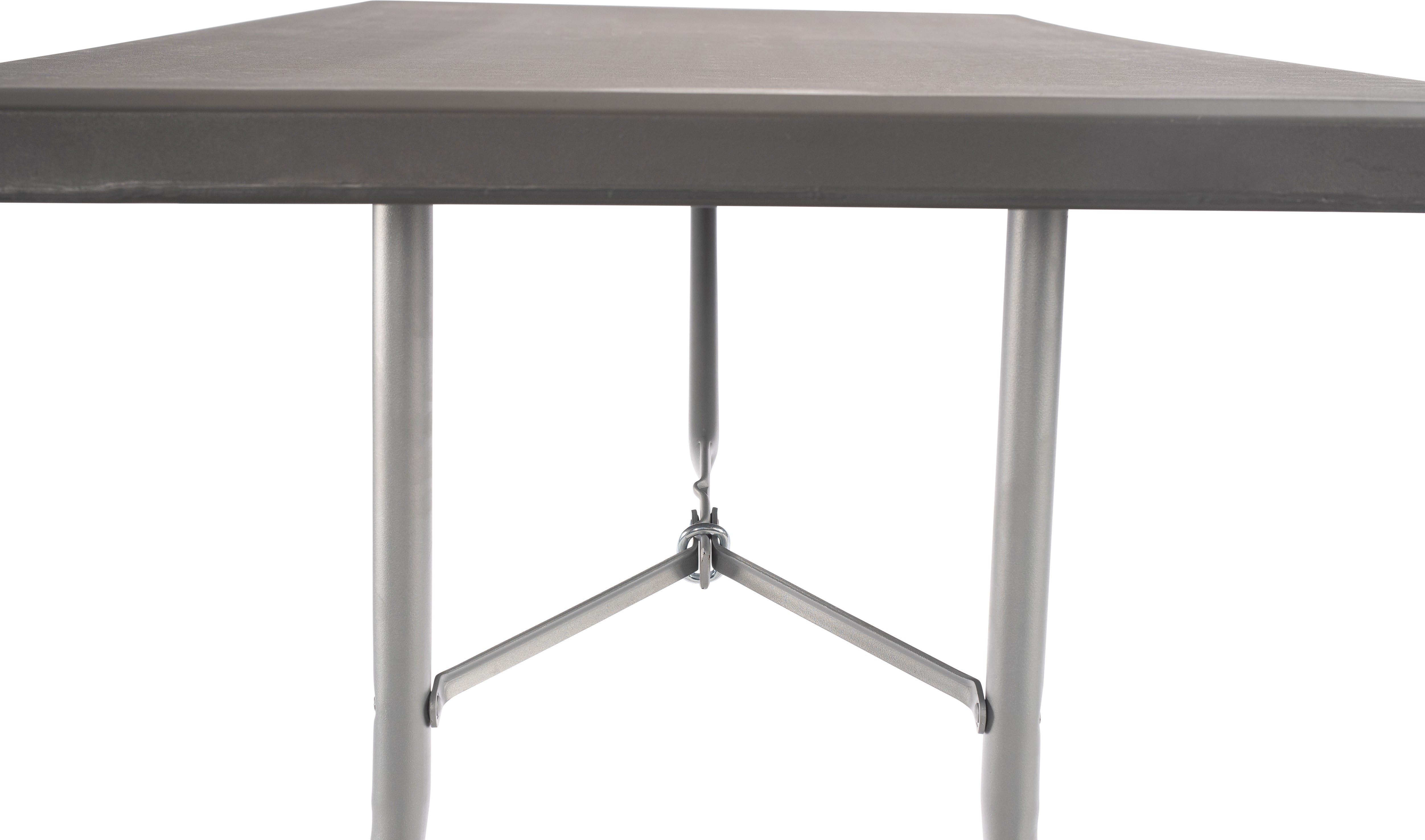 NPS® 30" x 72" Heavy Duty Folding Table, Surface Color: Charcoal Slate, Frame Color: Silver