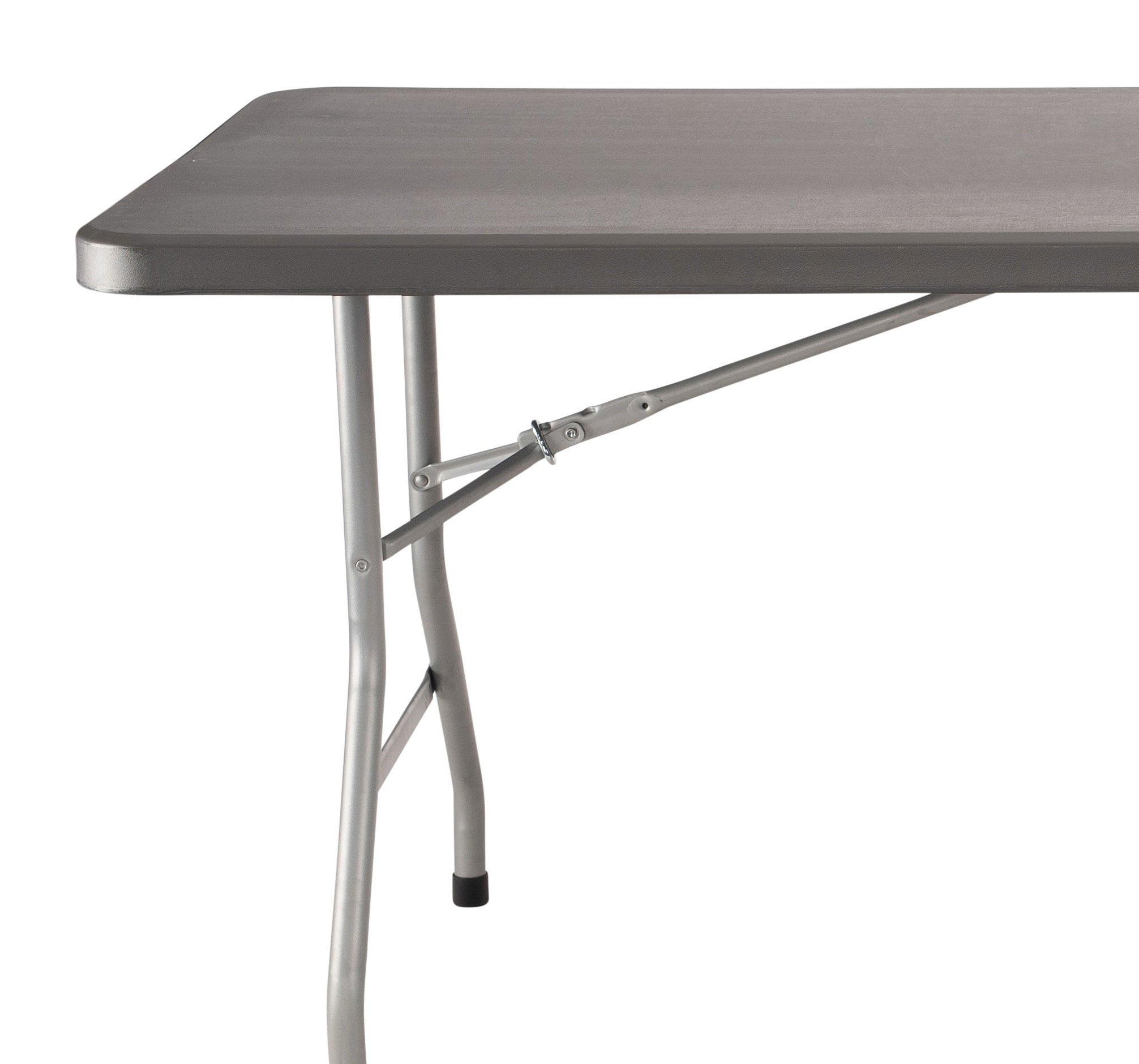 NPS® 30" x 72" Heavy Duty Folding Table, Surface Color: Charcoal Slate, Frame Color: Silver