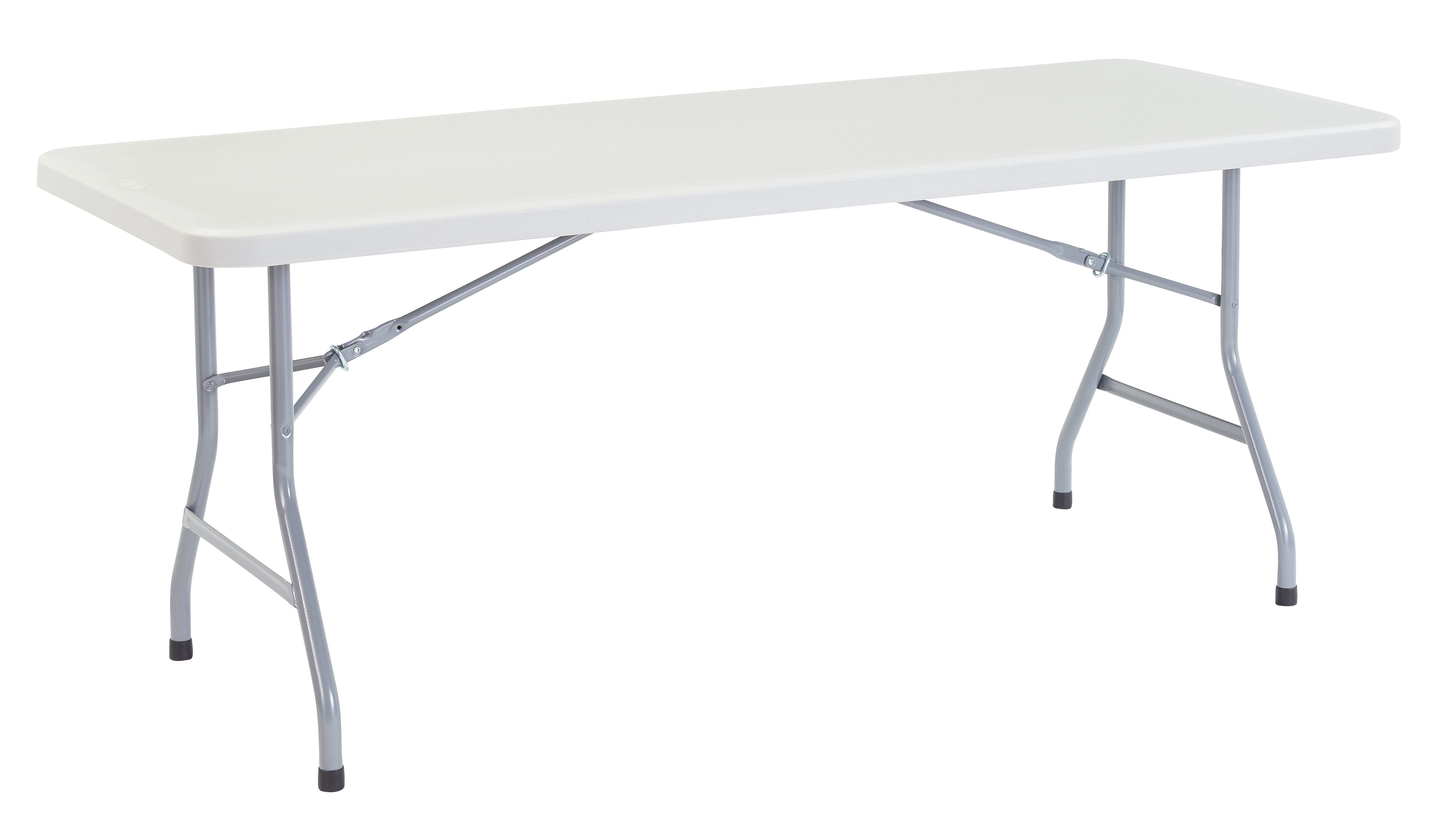 NPS® 30" x 72" Heavy Duty Folding Table, Surface Color: Speckled Gray, Frame Color: Grey