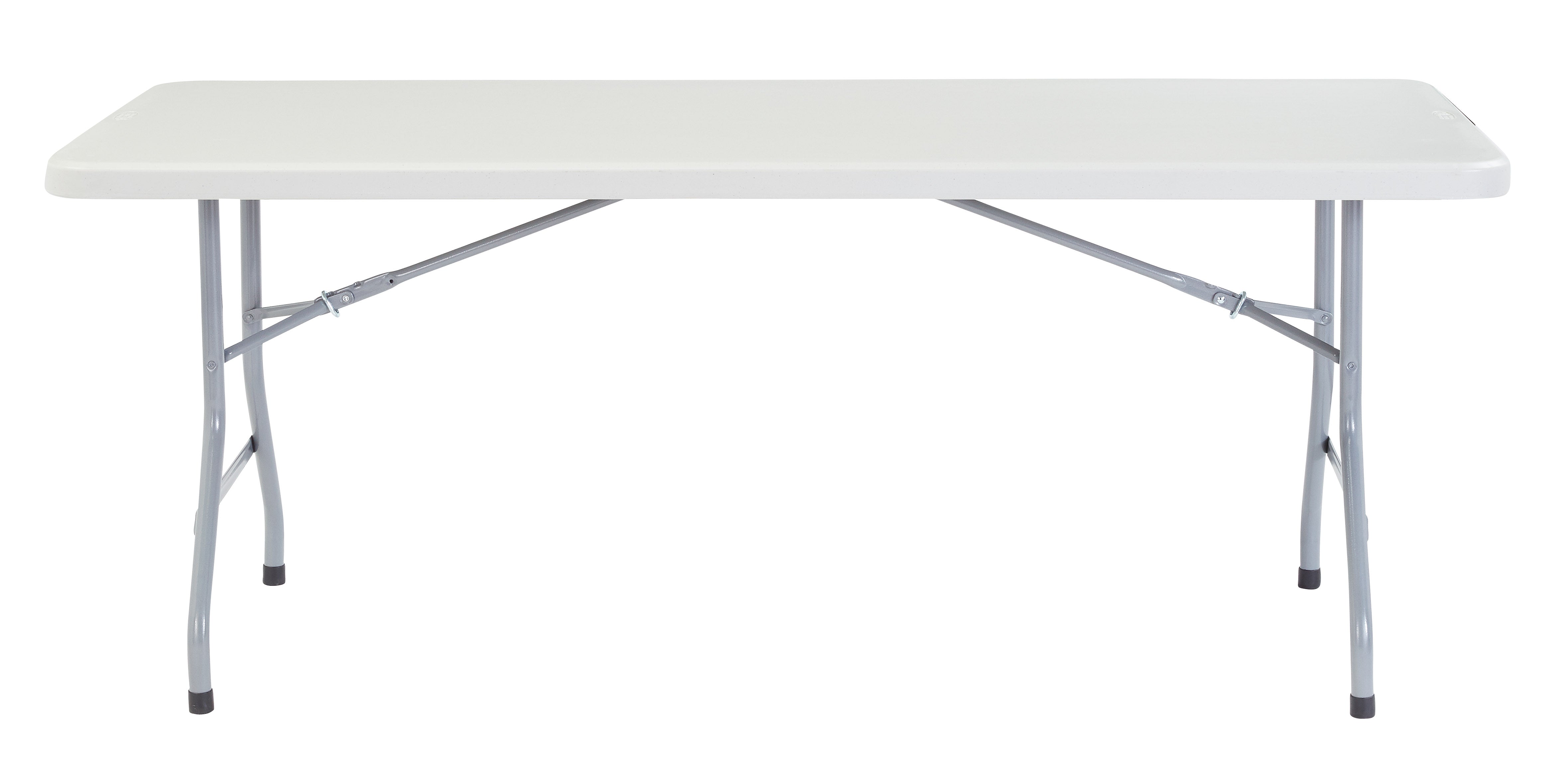 NPS® 30" x 72" Heavy Duty Folding Table, Surface Color: Speckled Gray, Frame Color: Grey