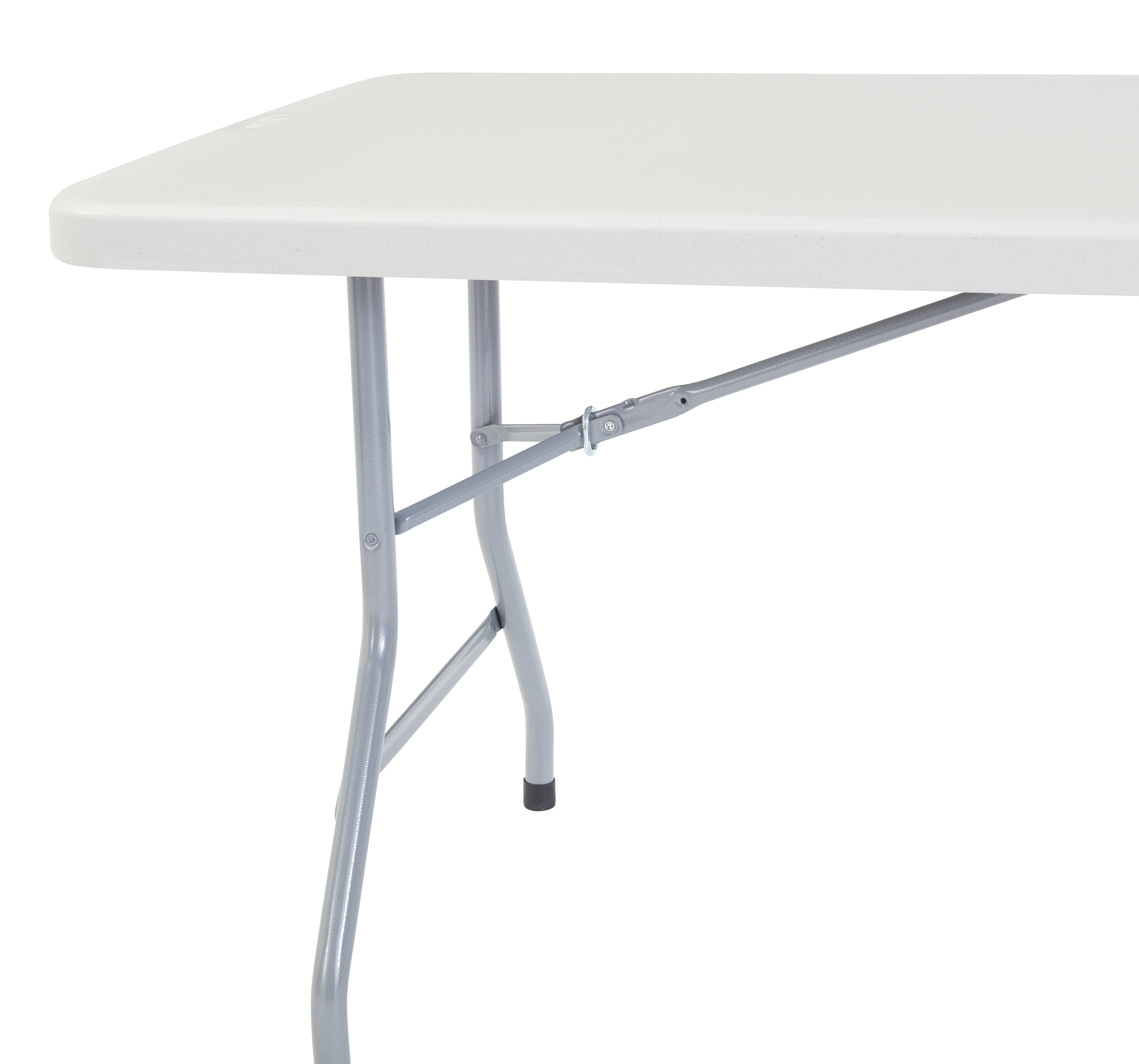 NPS® 30" x 72" Heavy Duty Folding Table, Surface Color: Speckled Gray, Frame Color: Grey