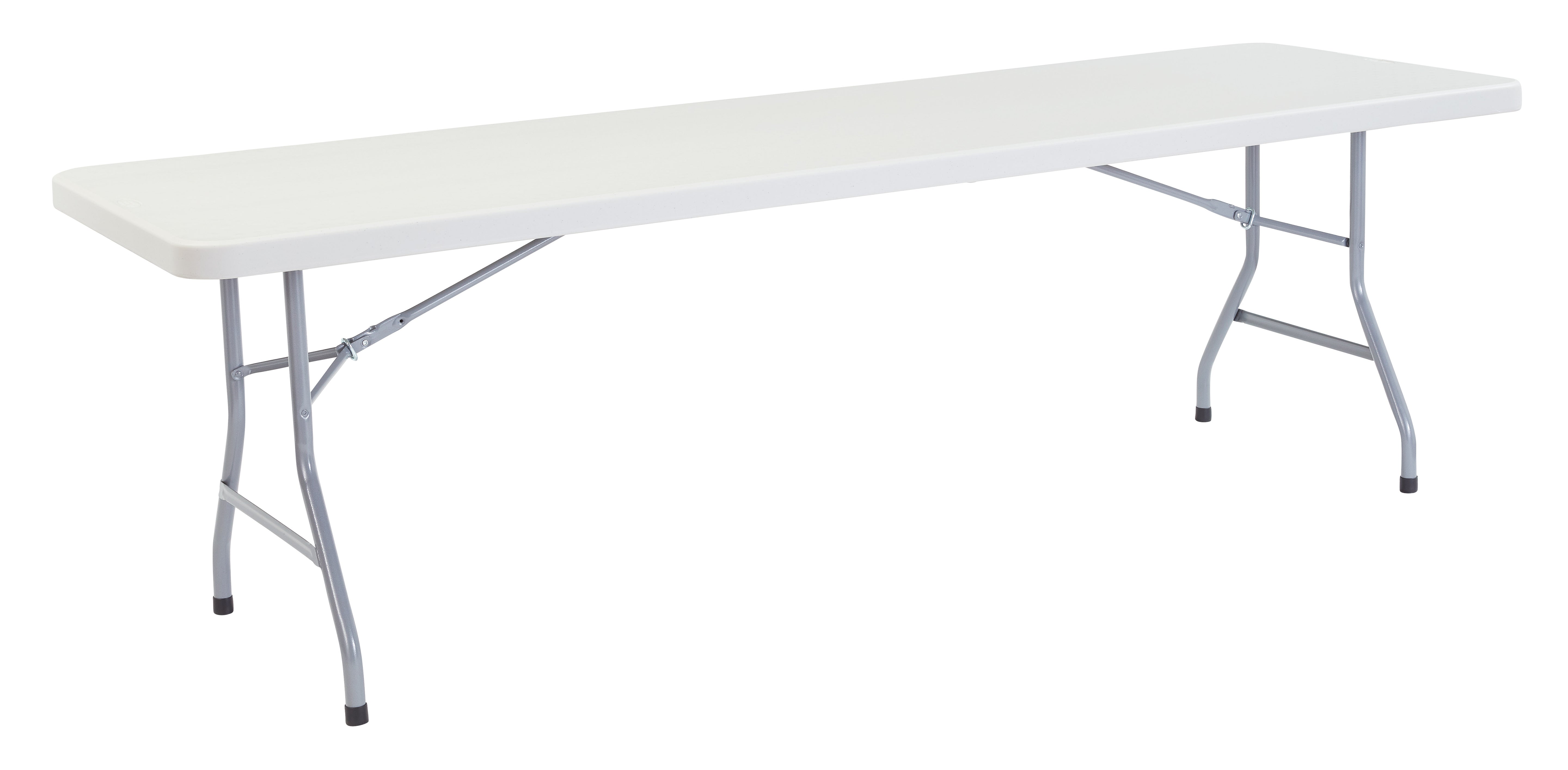 NPS® 30" x 96" Heavy Duty Folding Table, Surface Color: Speckled Gray, Frame Color: Grey