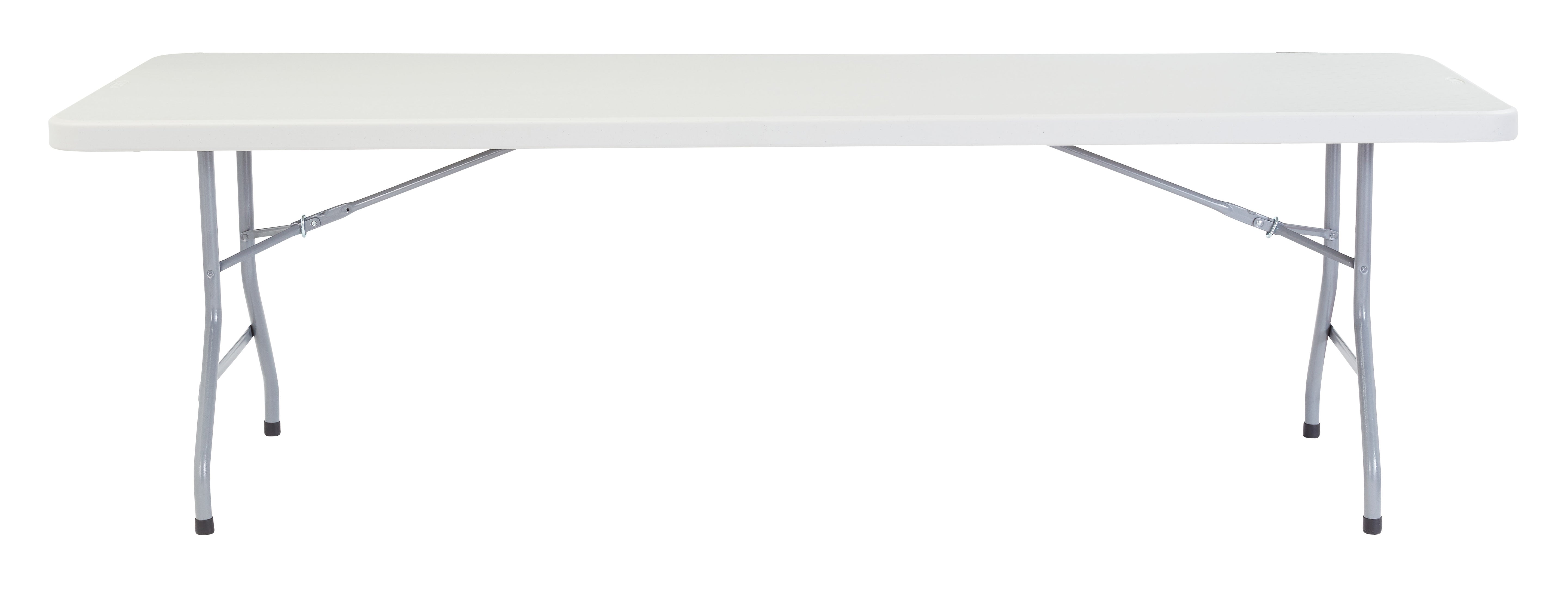 NPS® 30" x 96" Heavy Duty Folding Table, Surface Color: Speckled Gray, Frame Color: Grey