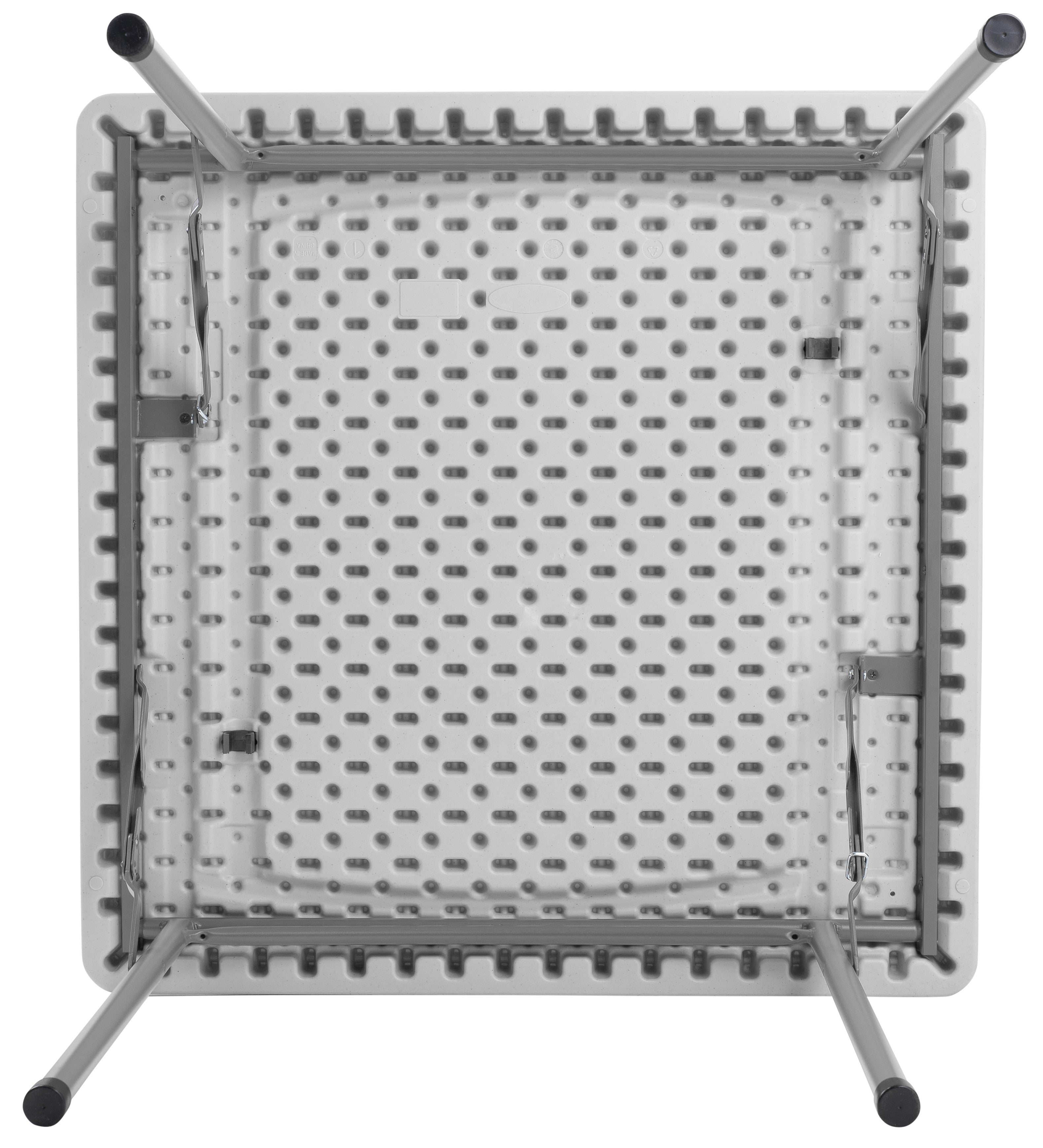NPS® 36" x 36" Heavy Duty Folding Table, Surface Color: Speckled Grey, Frame Color: Grey