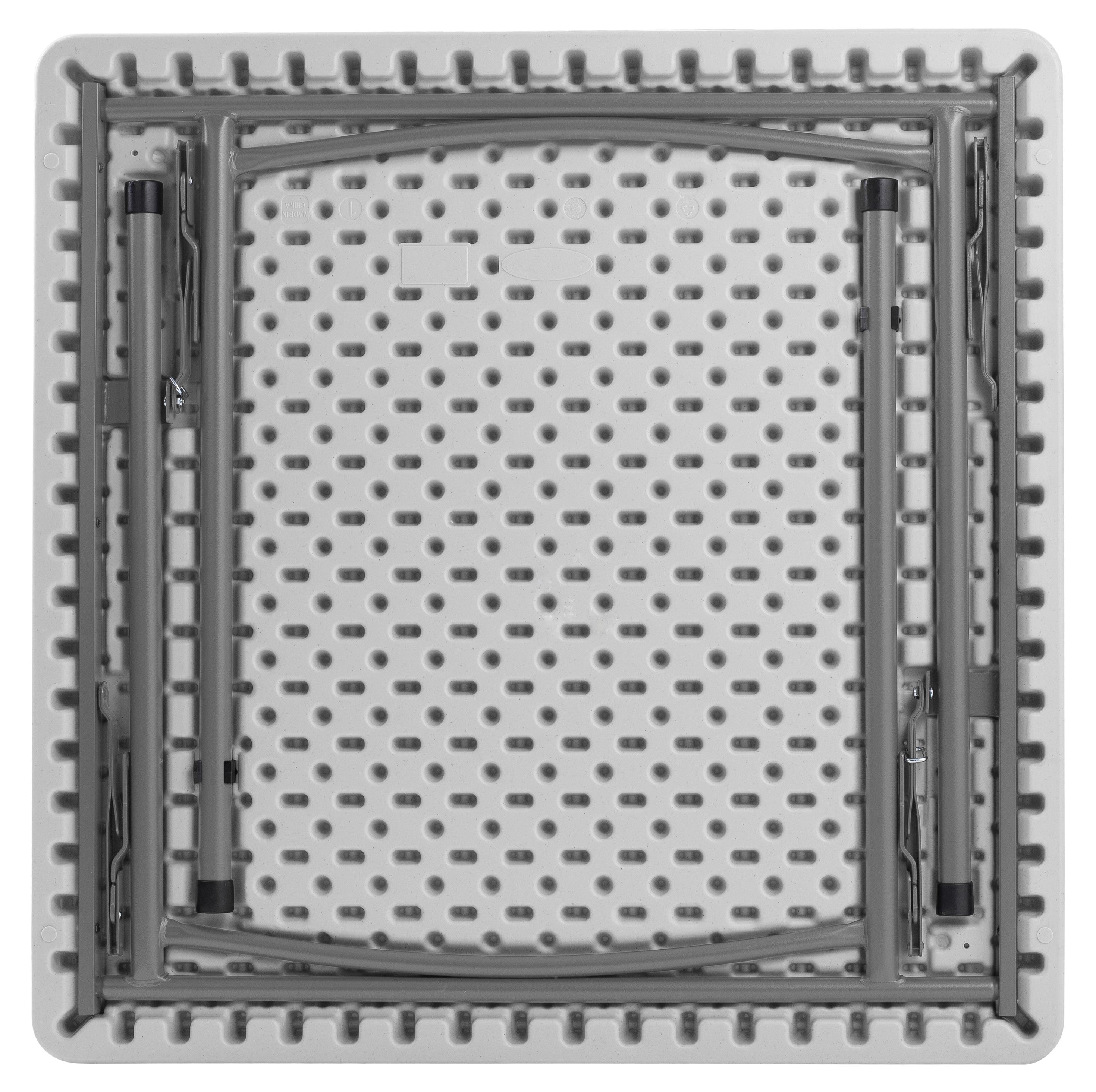 NPS® 36" x 36" Heavy Duty Folding Table, Surface Color: Speckled Grey, Frame Color: Grey