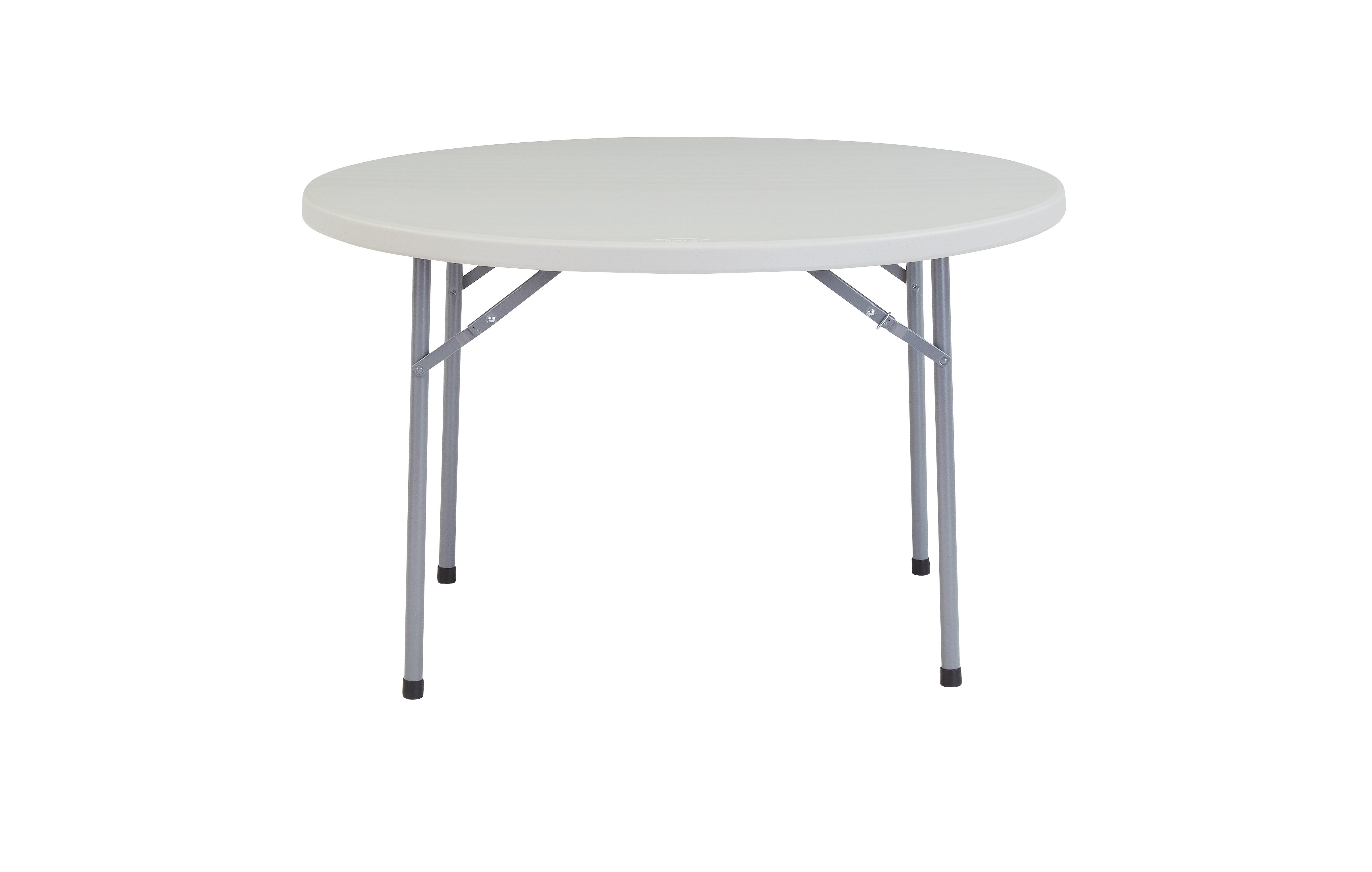 NPS® 48" Heavy Duty Round Folding Table, Surface Color: Speckled Grey, Frame Color: Grey