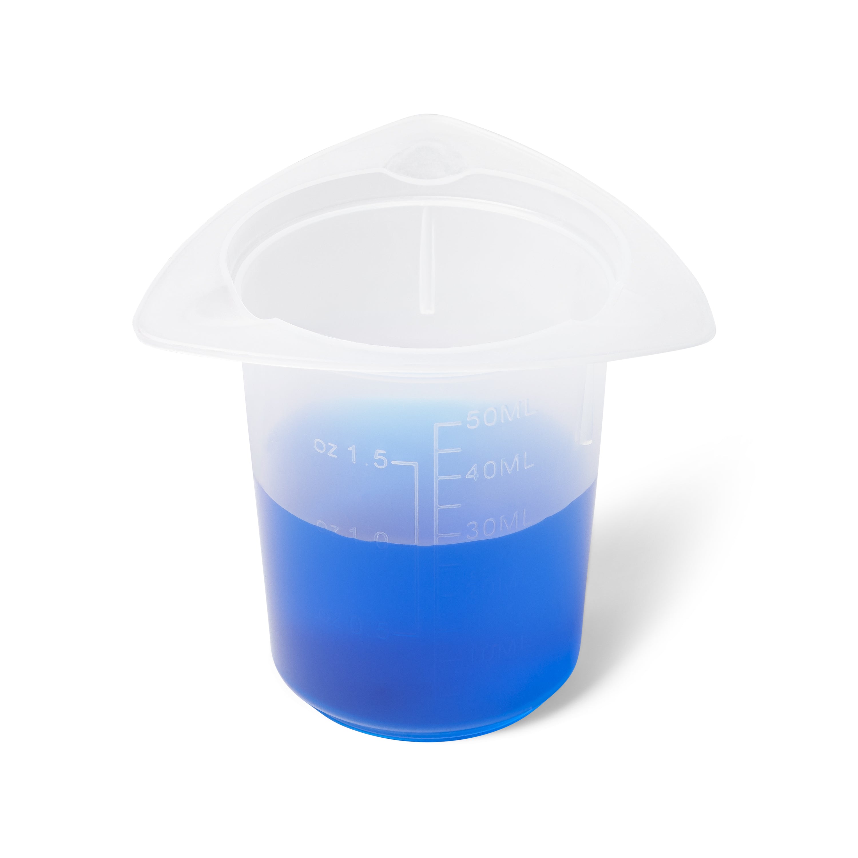 United Scientific® Tri-Corner Beakers, Polypropylene PP, 50 mL, comes with 100