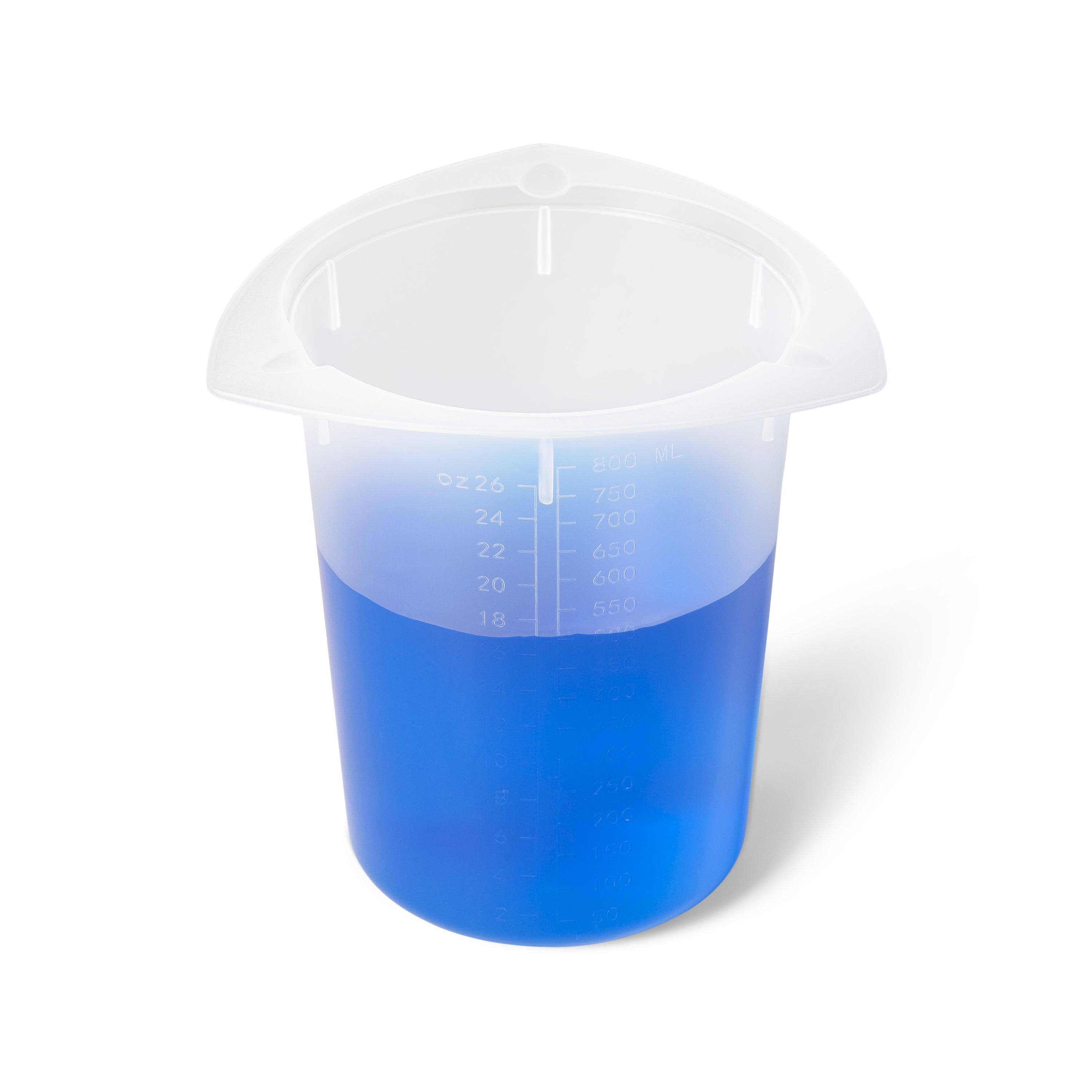 United Scientific® Tri-Corner Beakers, Polypropylene PP, 800 mL, comes with 100