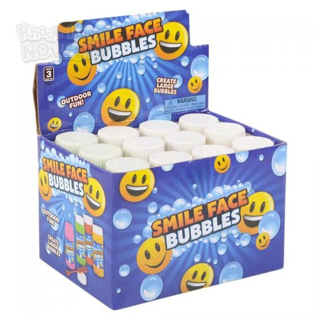 SMILE FACE BUBBLE BOTTLE 2OZ,Pack of 12