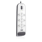 Belkin 12-Outlet Surge Protector with Ethernet and Dual RJ11 Ports, 8 Ft - White