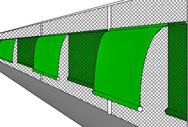 Aer-Flo Tuffy Ballasted Windscreen, 6'H x 5'W