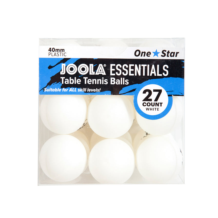 Essentials Table Tennis Balls (White, 27 count)