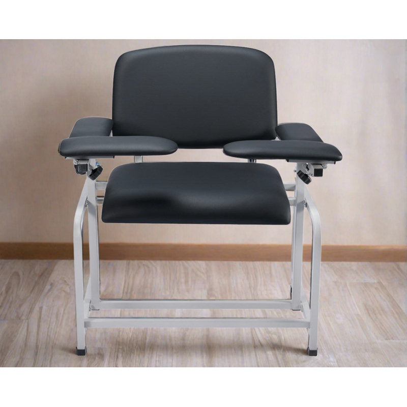 Bariatric Padded Blood Drawing Chair - Black