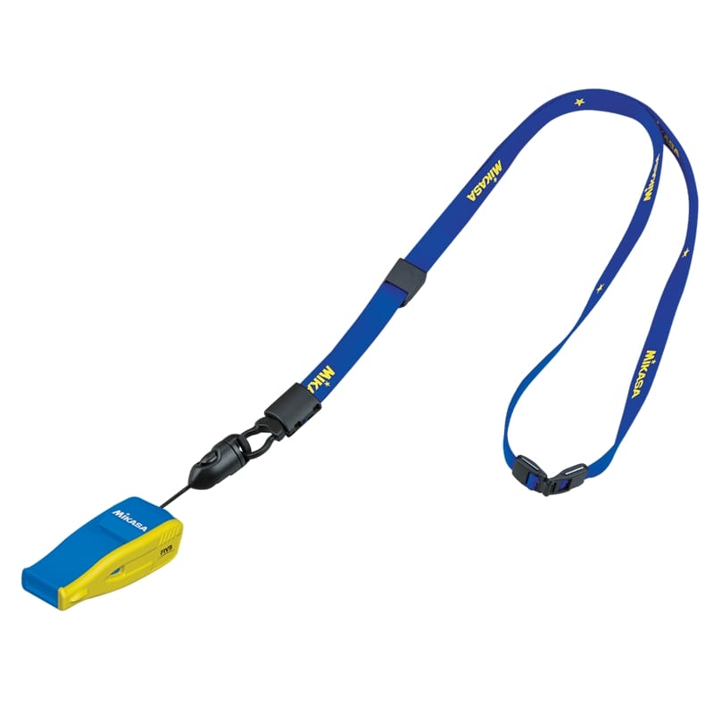 Essentials/Accessories - FIVB Professional Whistle With Lanyard, Blue/Yellow