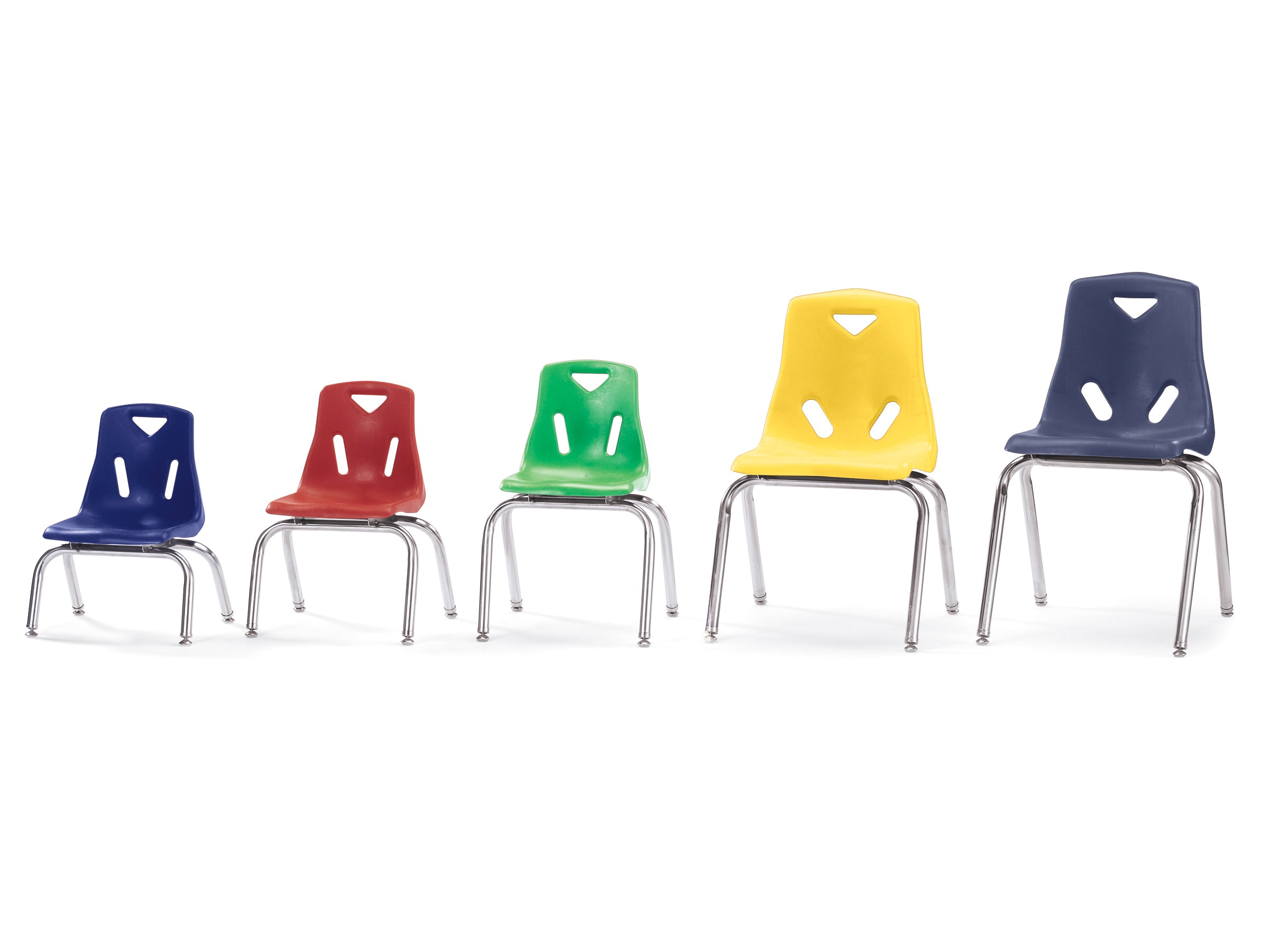 Berries® Stacking Chair with Chrome-Plated Legs - 16" Ht - Key Lime