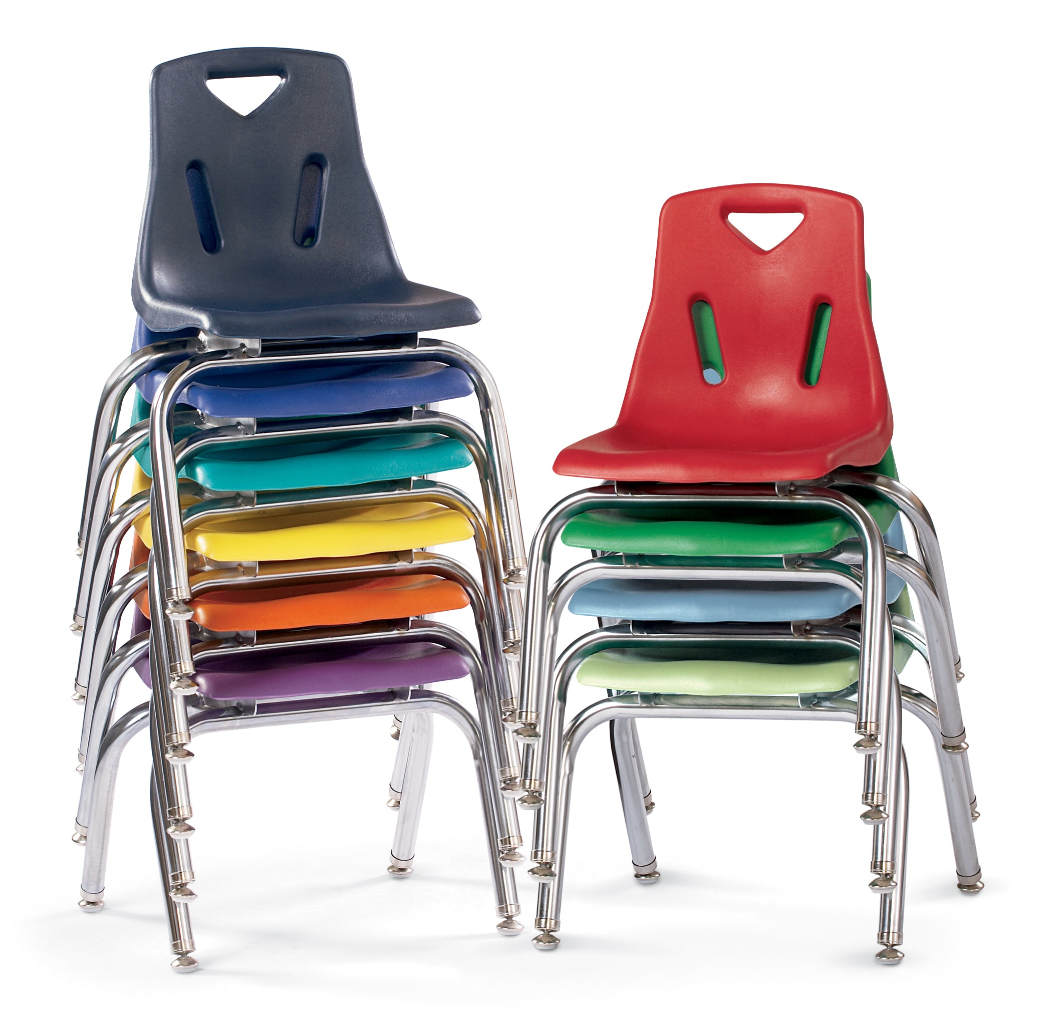 Berries® Stacking Chair with Chrome-Plated Legs - 14" Ht - Key Lime