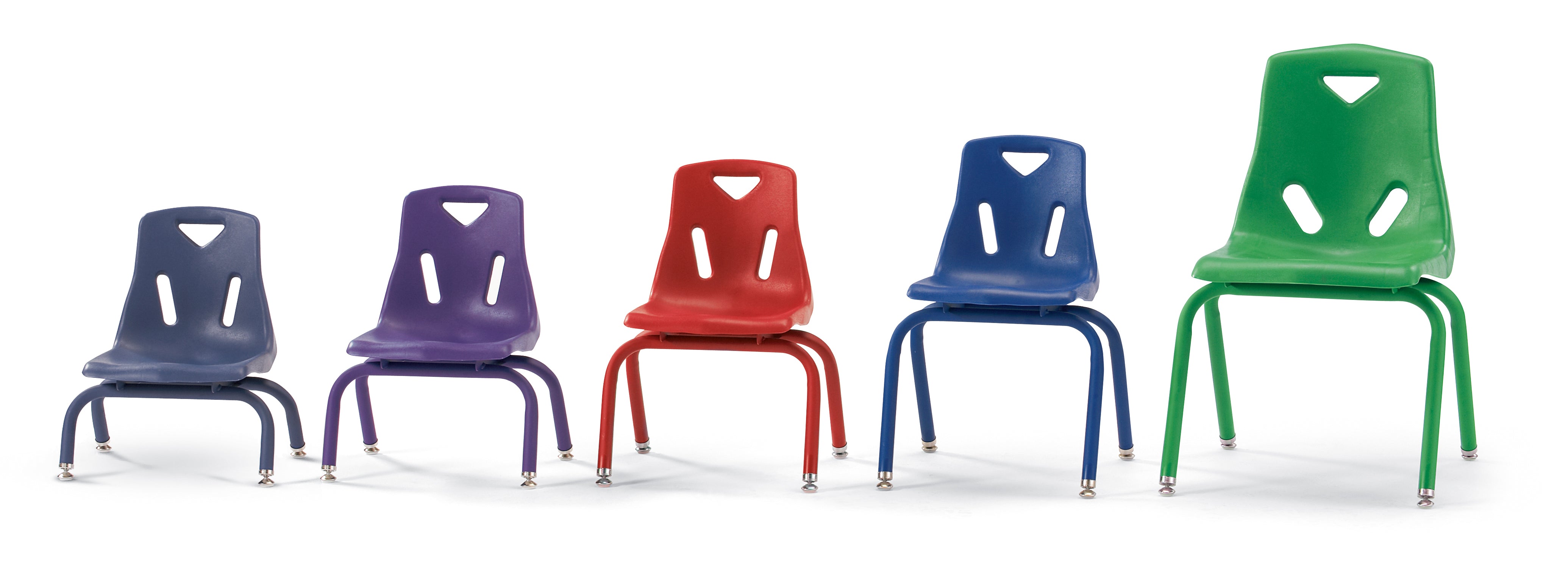 Berries® Stacking Chair with Powder-Coated Legs - 14" Ht - Red