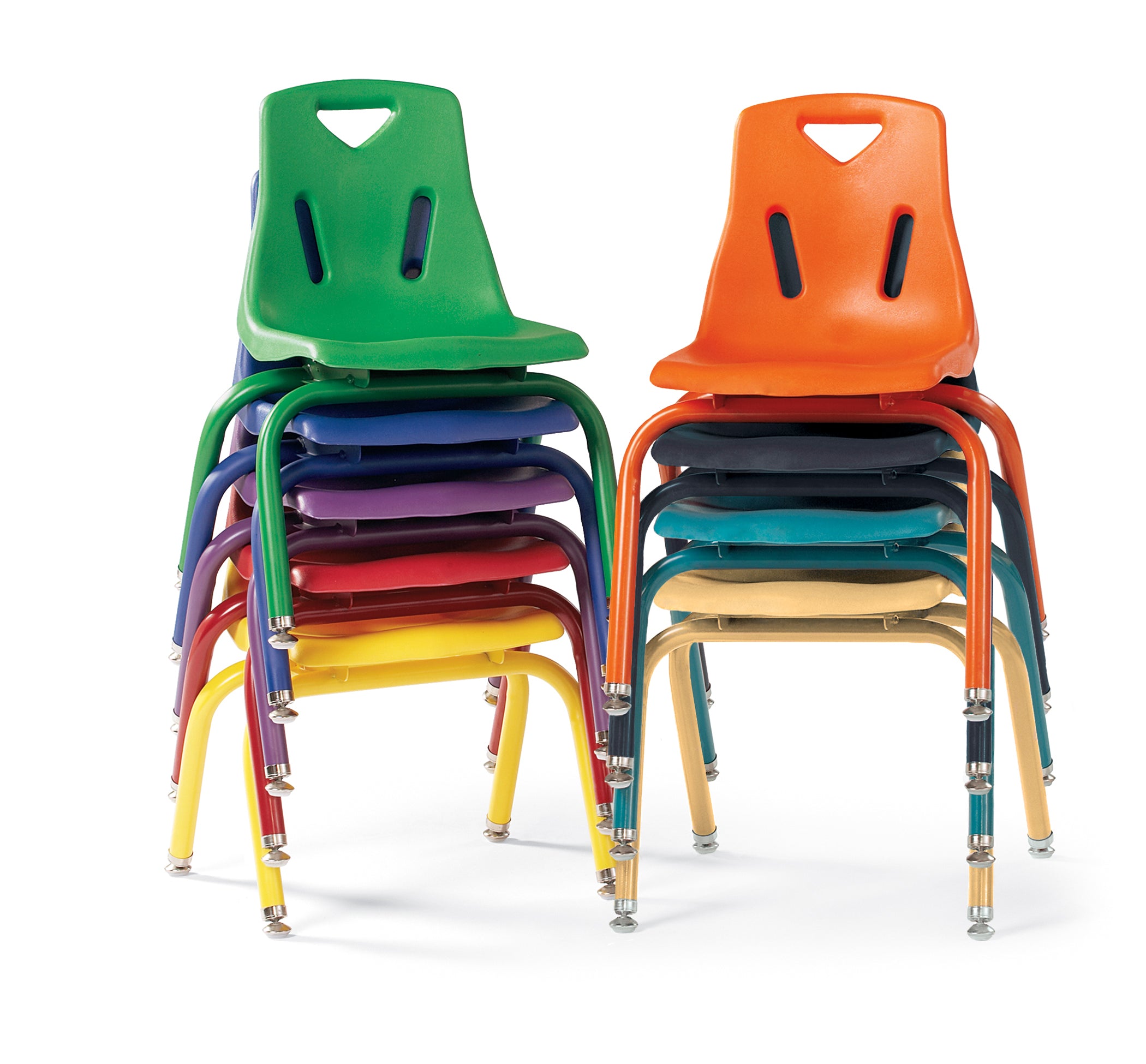 Berries® Stacking Chair with Powder-Coated Legs - 12" Ht - Blue