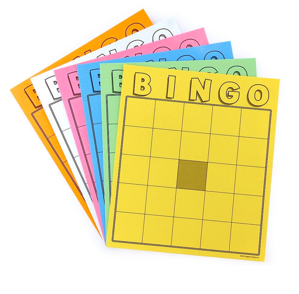 Colored Bingo Cards - 36 count cardstock 7.5"x8.75"