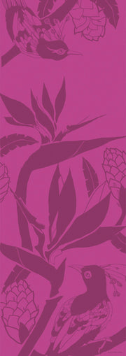 YOGI MAT™ Birds of Paradise - Pink -  1/8"H x 24"W x 68"L