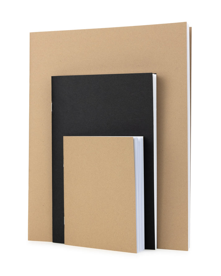 Blank Kraft & Black Combo - 4.25"x5.5", 12 Kraft & 12 Black Books