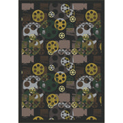 Blockbuster 7'8" x 10'9" area rug in color Charcoal
