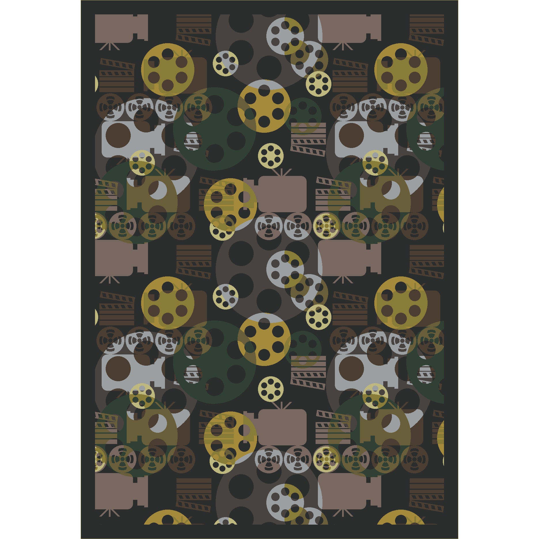 Blockbuster 5'4" x 7'8" area rug in color Charcoal