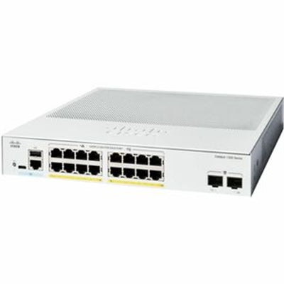 Cisco Catalyst 1300-16FP-2G Managed Switch 16 Port GE Full PoE 2x1GE SFP Limited Lifetime Protection (C1300-16FP-2G)