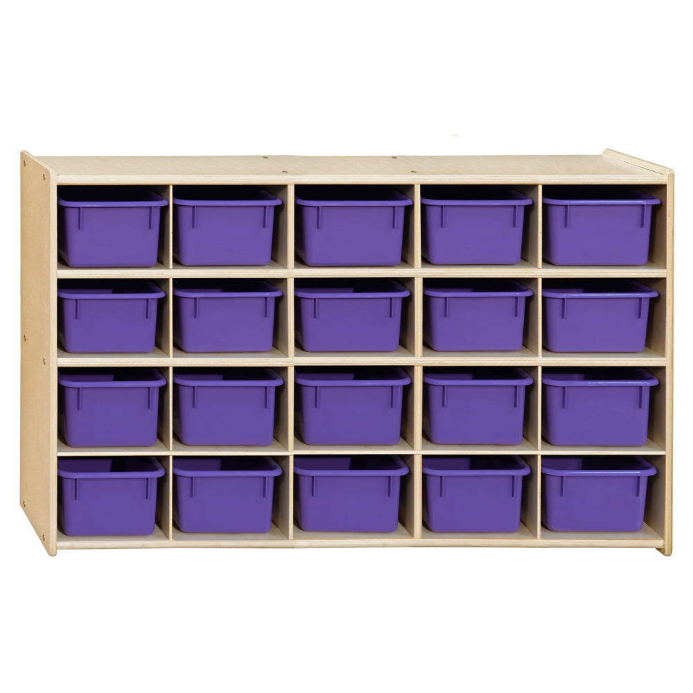 Contender 20 Tray Storage with Purple Trays - Assembled