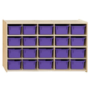 Contender 20 Tray Storage with Purple Trays - Assembled