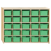 Contender 25 Tray Storage with Lime Green Trays - RTA