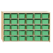 Contender 30 Tray Storage with Lime Green Trays - RTA