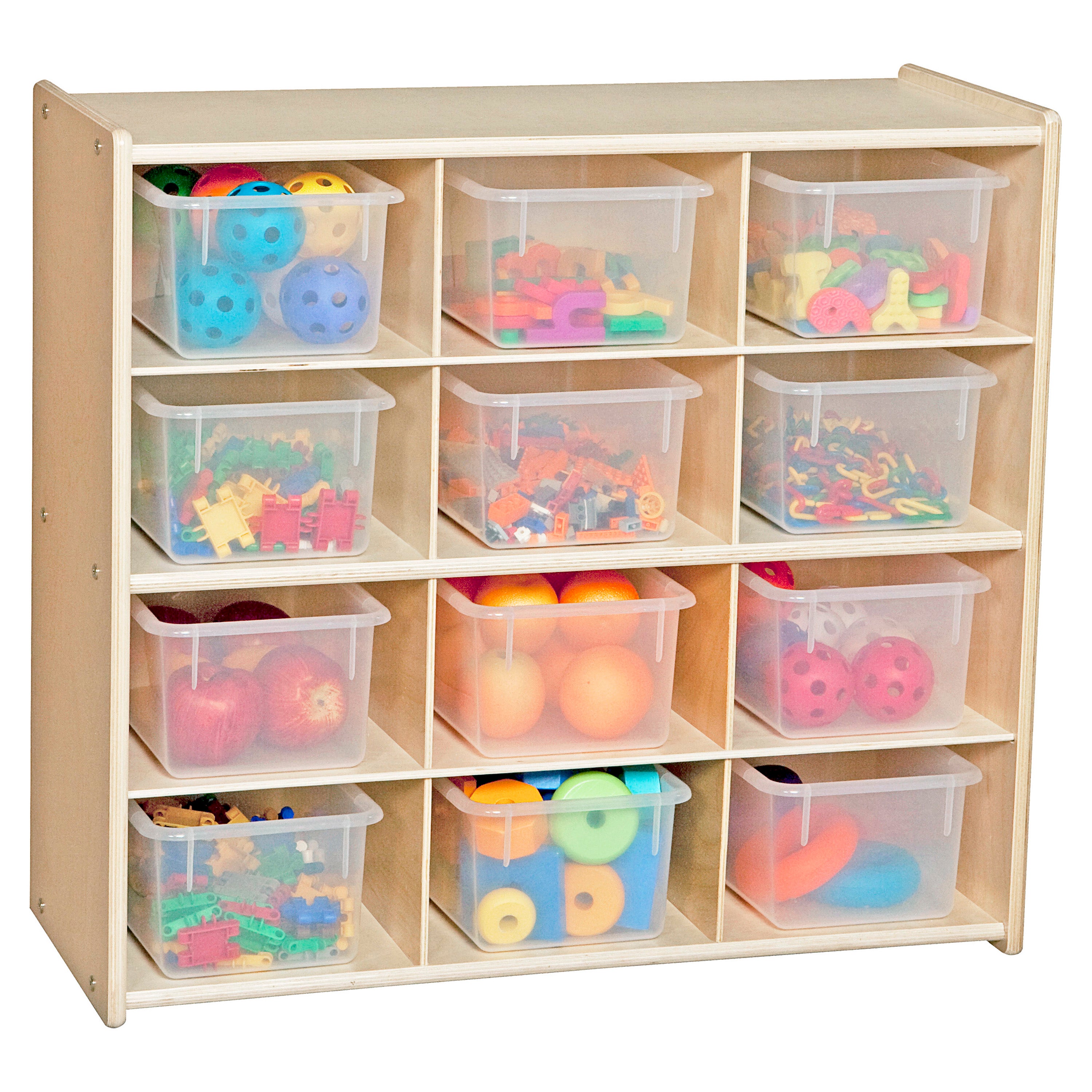 Contender 12-Cubby Storage Unit w/ Translucent Tubs - RTA