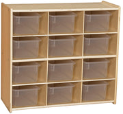 Contender 12-Cubby Storage Unit w/ Translucent Tubs - Assembled