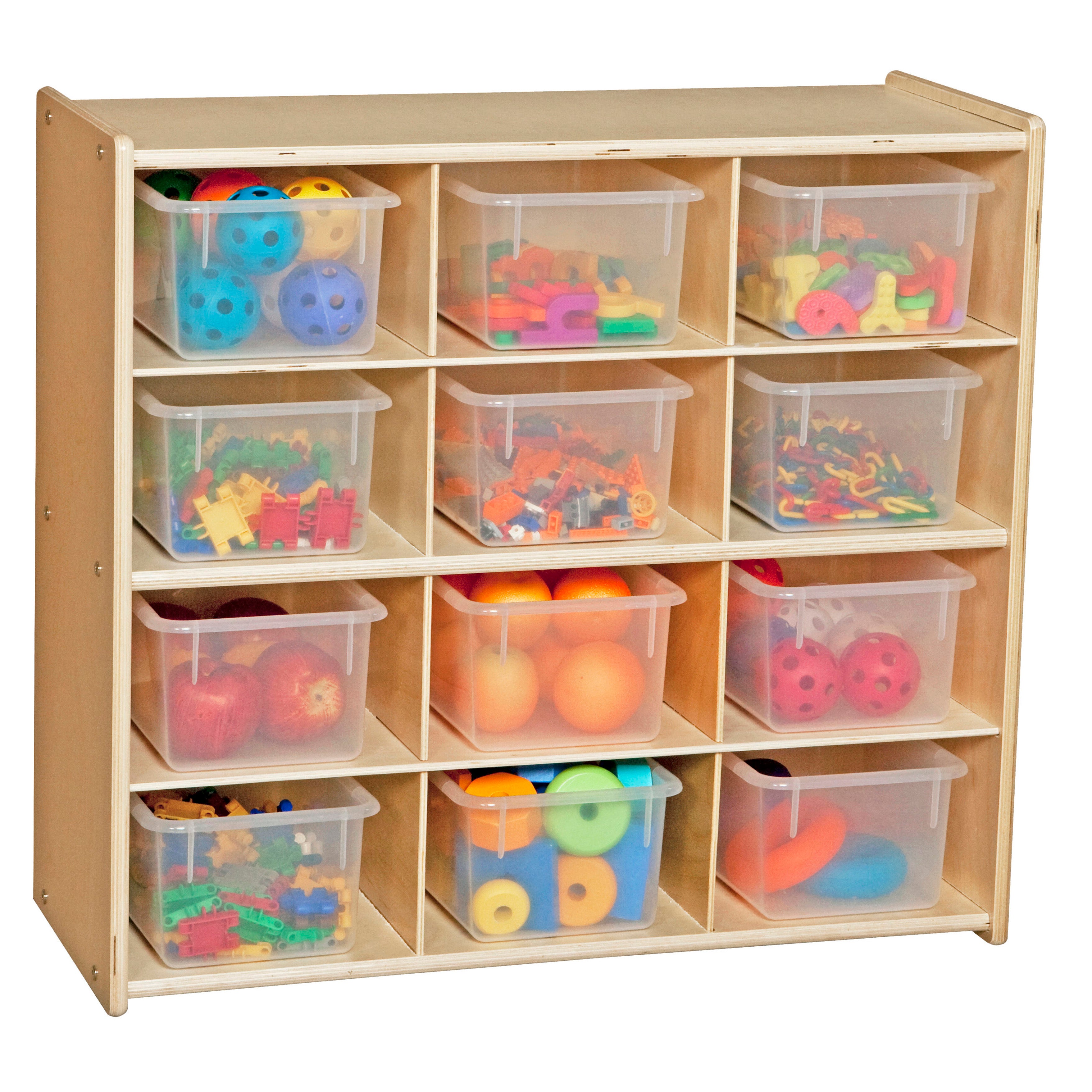 Contender 12-Cubby Storage Unit w/ Translucent Tubs - Assembled