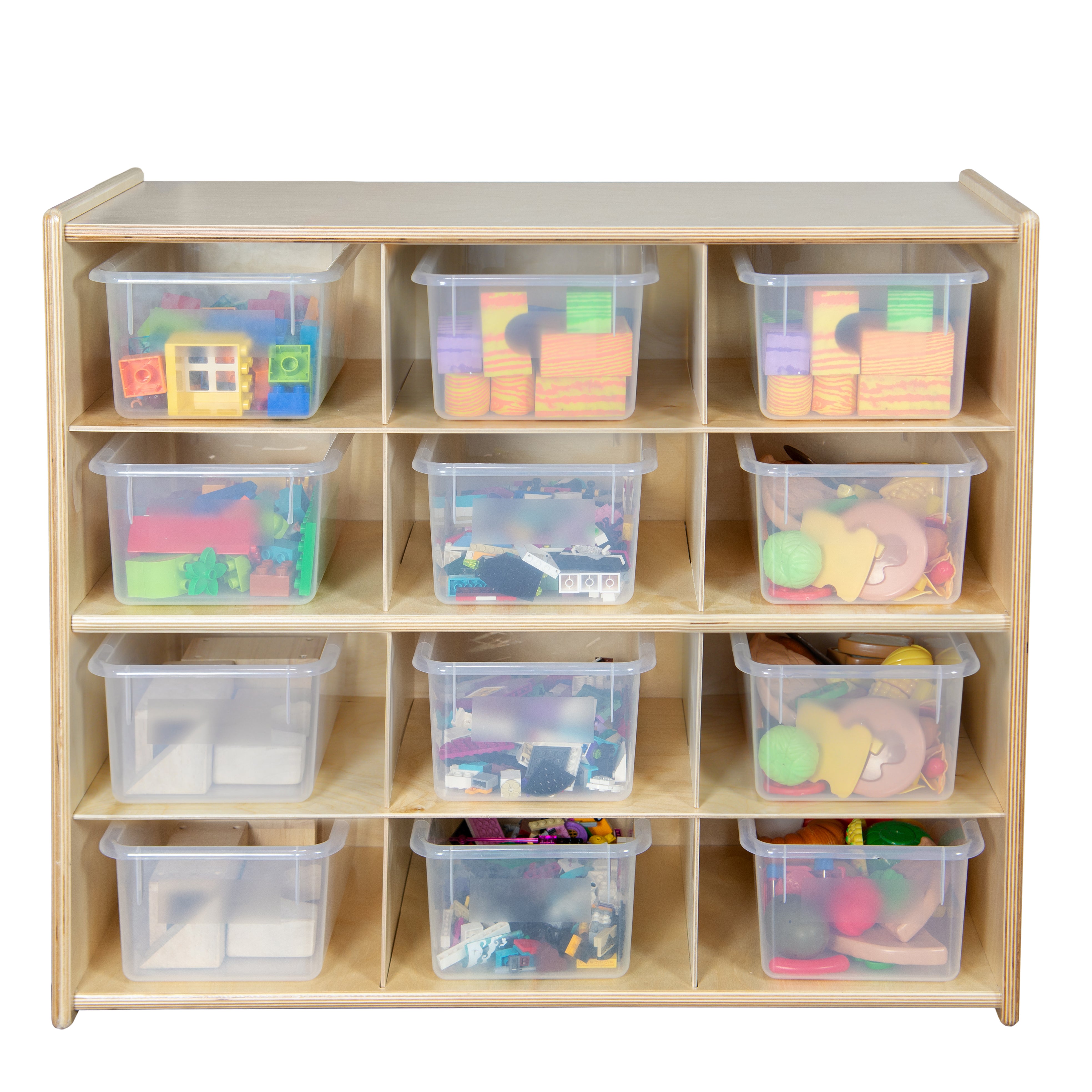 Contender 12-Cubby Storage Unit w/ Translucent Tubs - Assembled