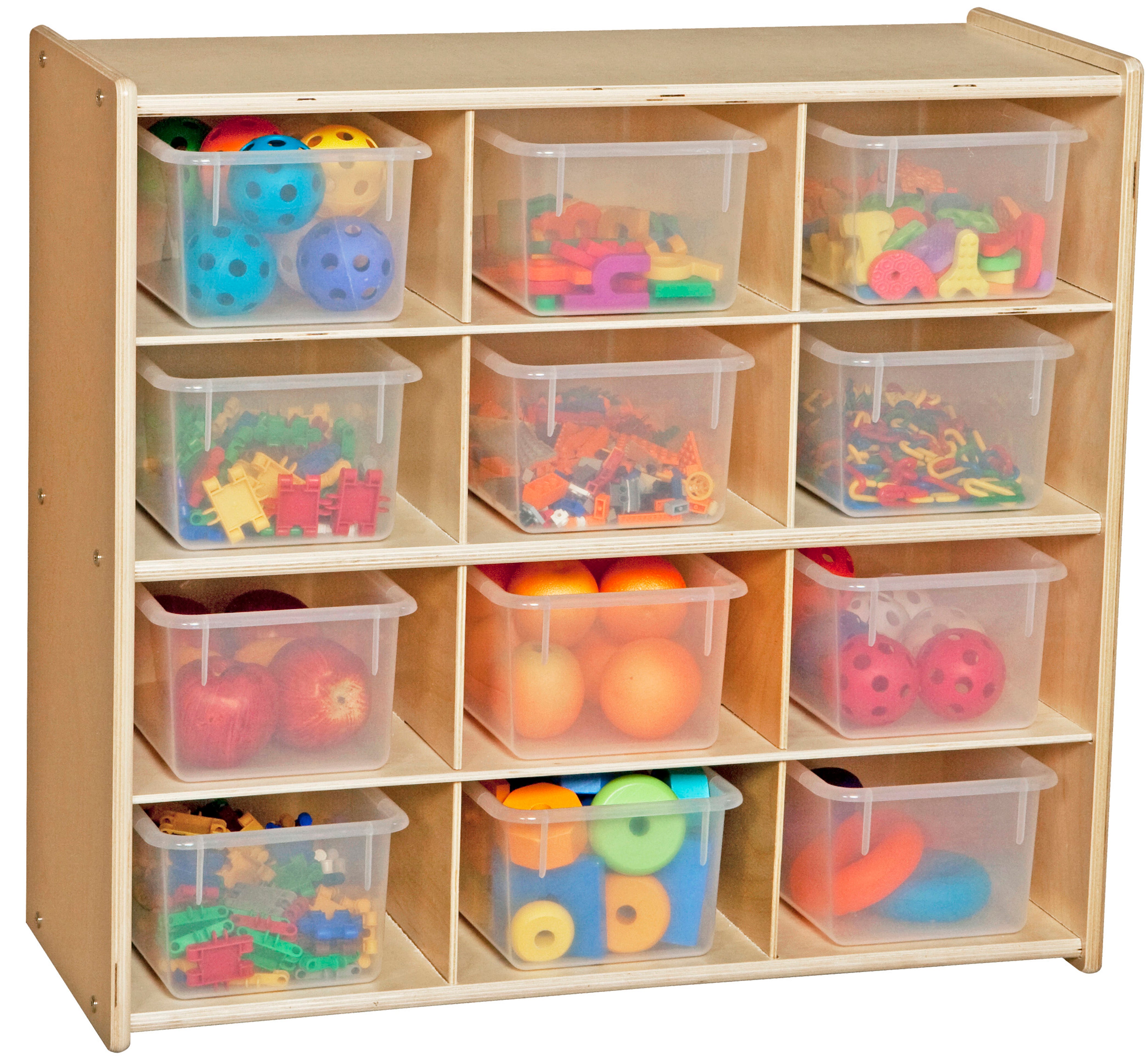 Contender 12-Cubby Storage Unit w/ Translucent Tubs - RTA