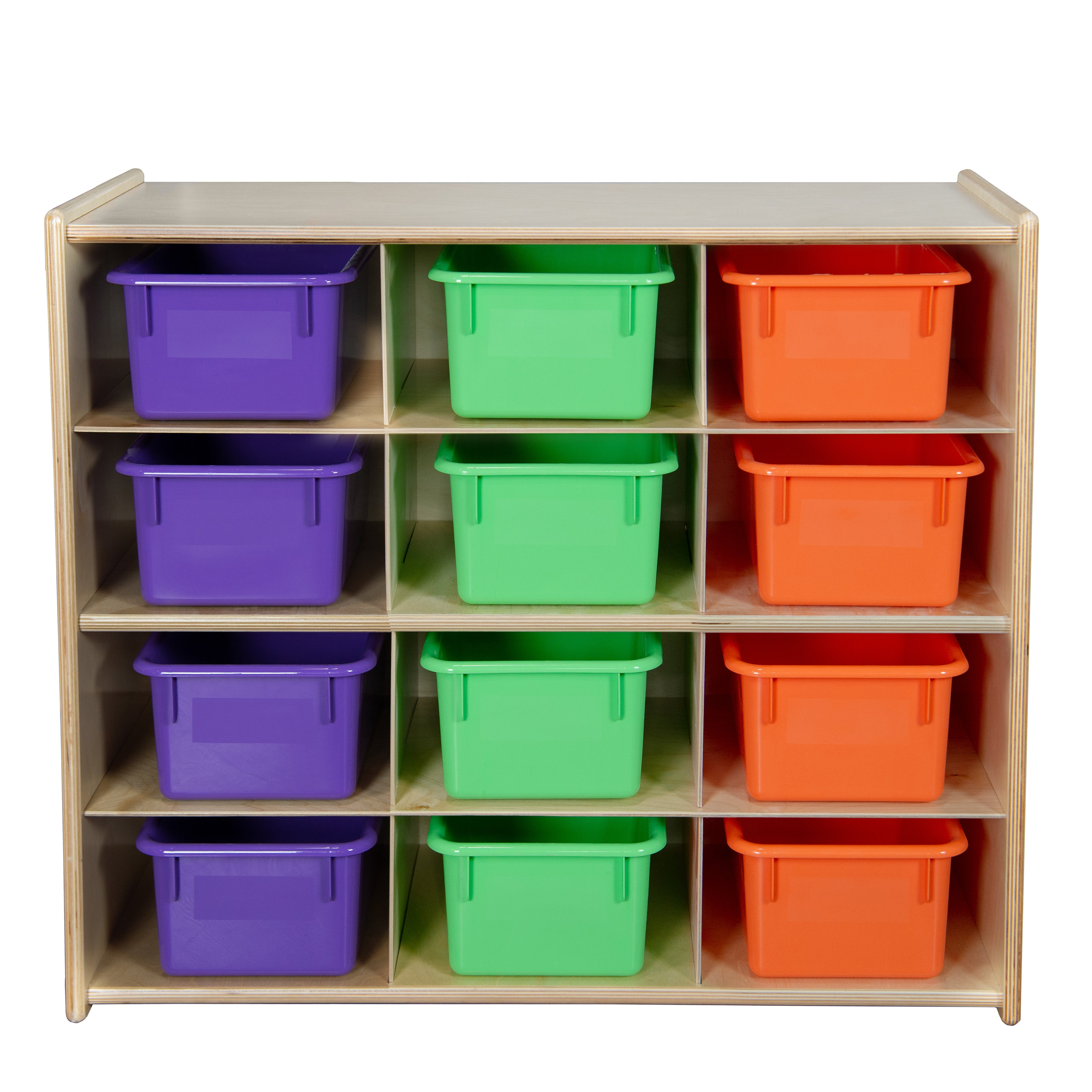 Contender 12-Cubby Storage Unit w/ Assorted Pastel Trays - RTA