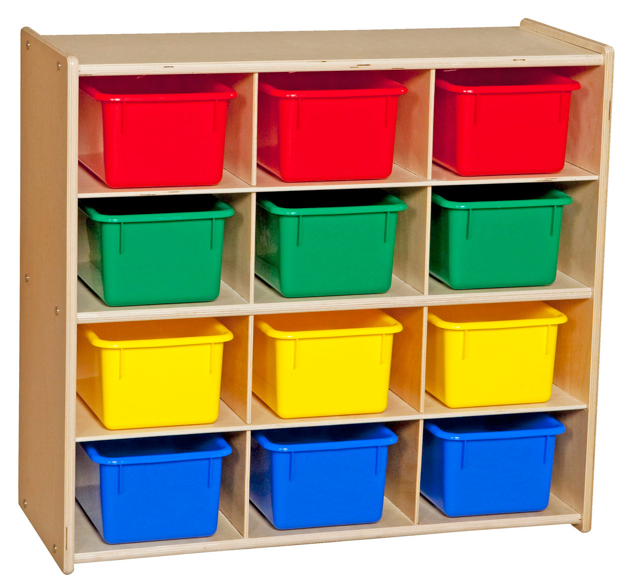 Contender 12-Cubby Storage Unit w/ Colorful Tubs - Assembled