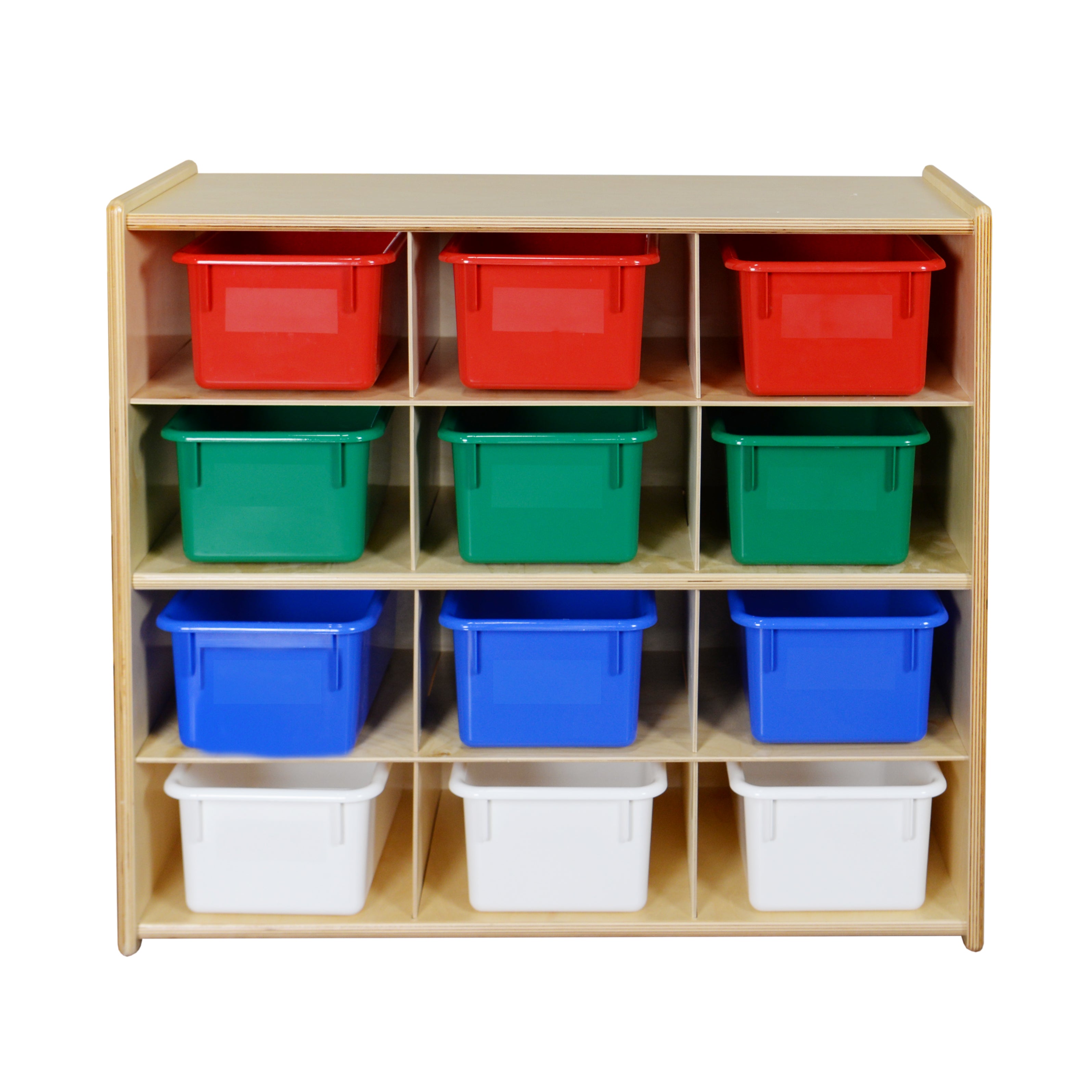 Contender 12-Cubby Storage Unit w/ Colorful Tubs - Assembled