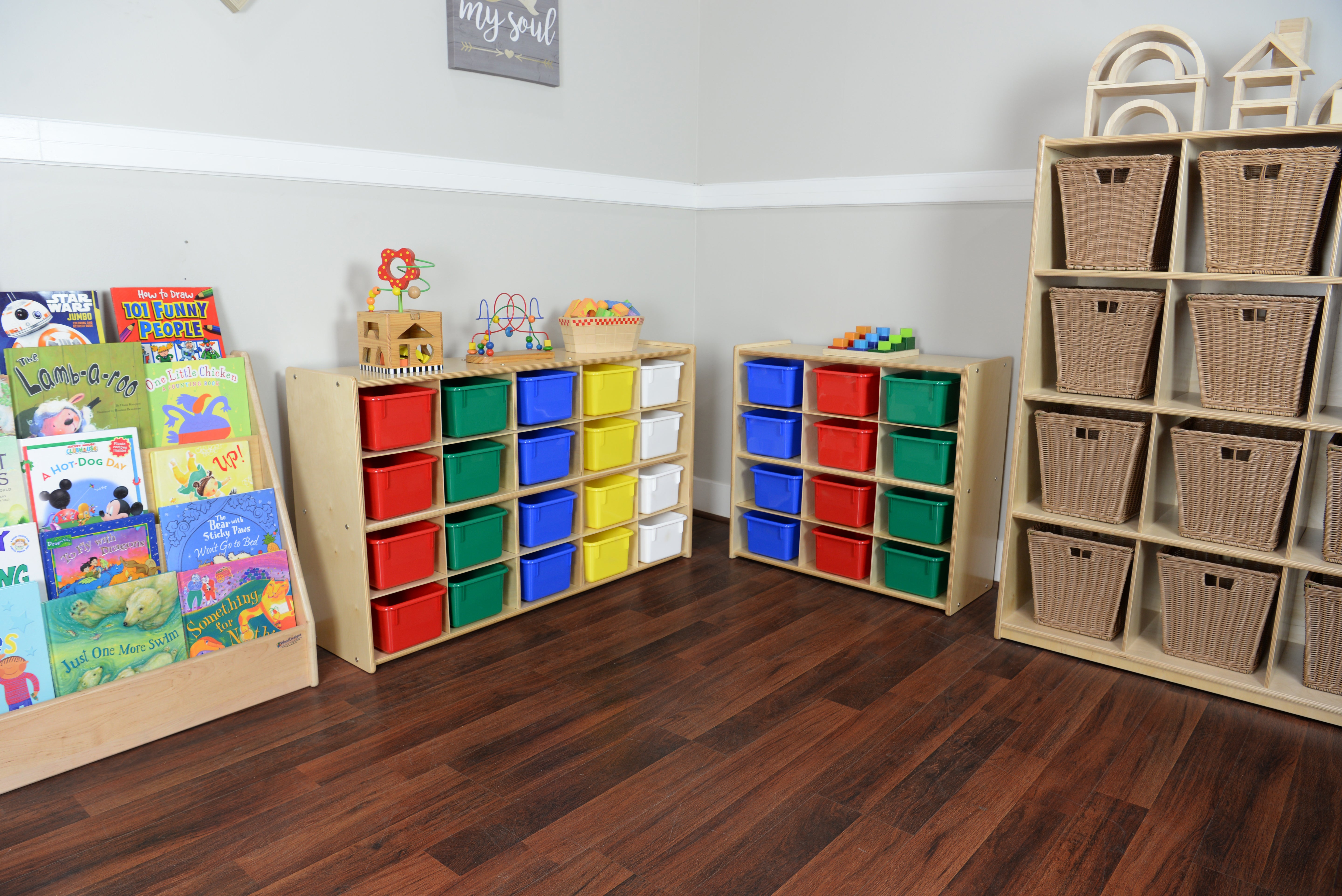 Contender 12-Cubby Storage Unit w/ Colorful Tubs - Assembled