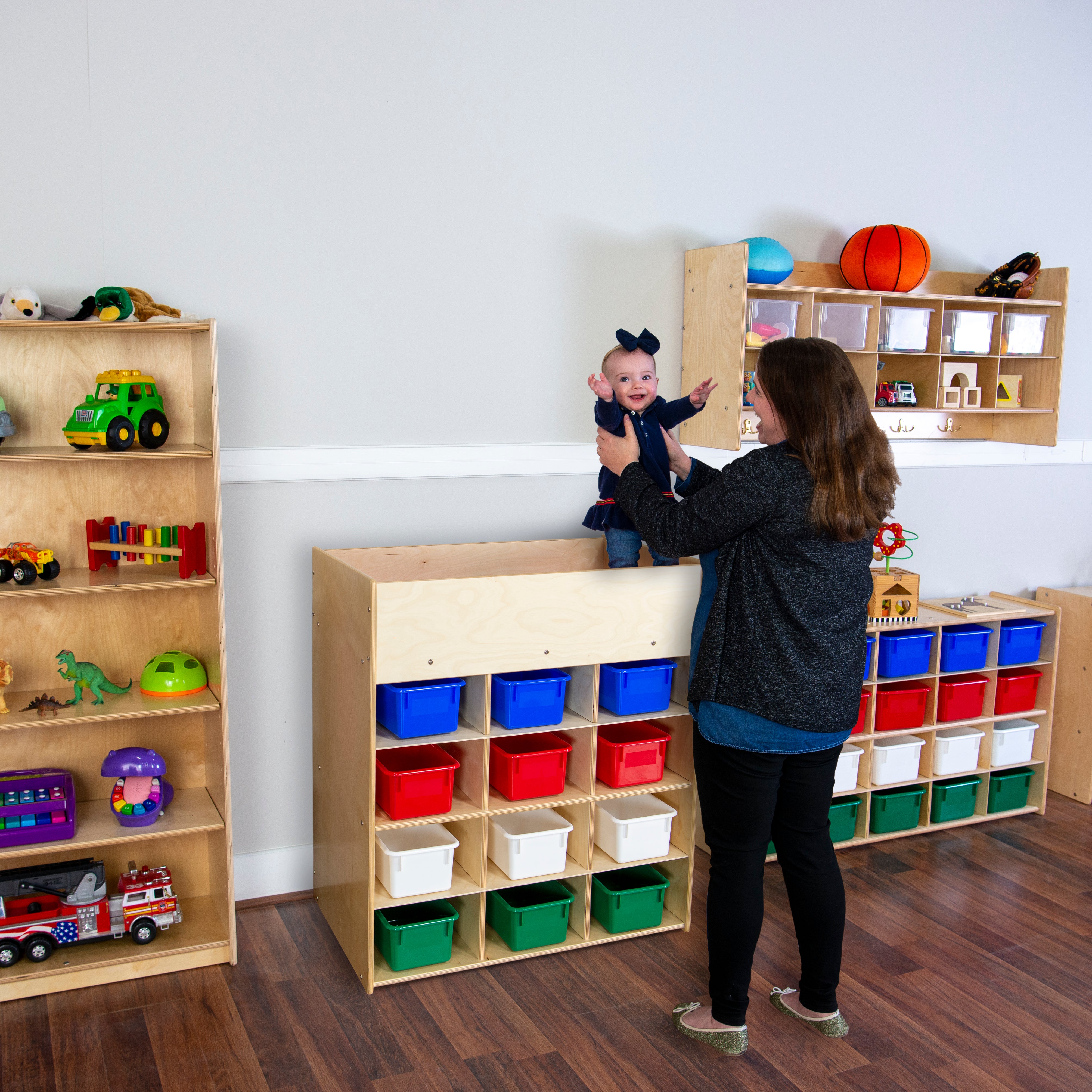 Contender Economy Diaper Changing Station with 12 Cubbies - RTA