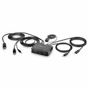 StarTech.com 2-Port Hybrid USB-C DisplayPort Cable KVM Switch 4K 60Hz Compact KVM with 6ft/1.8m USB-a/DisplayPort/Audio & 4ft/1.2m USB-C Integrated Ho